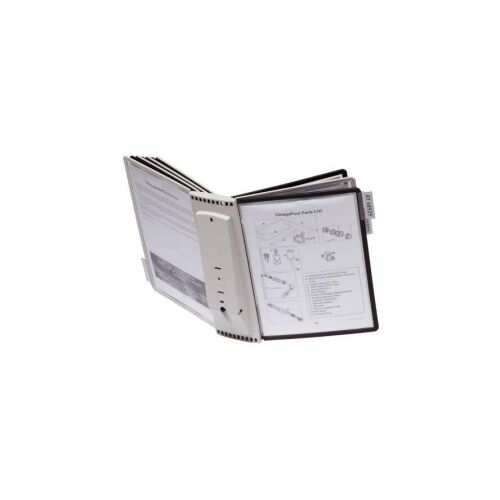 Bemutatótábla tartó, fali, 10 db bemutatótáblával, DURABLE "SHERPA WALL", szürke (563122) 142212130