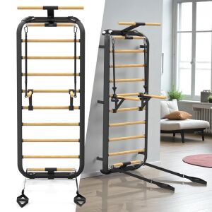 Bordásfal inSPORTline Wootkit 220×86 cm, 8 kör alakú lépcsőfok, falhoz rögzítés, könnyű karbantartás, egyszerű és gyors összeszerelés 142215770 - Bordásfal