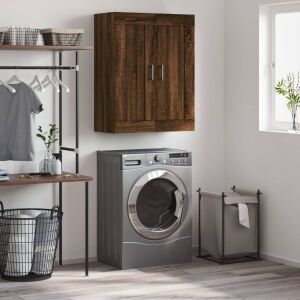 barna tölgy szerelt fa fali szekrény 69,5 x 34 x 90 cm 142228579 - Faliszekrény