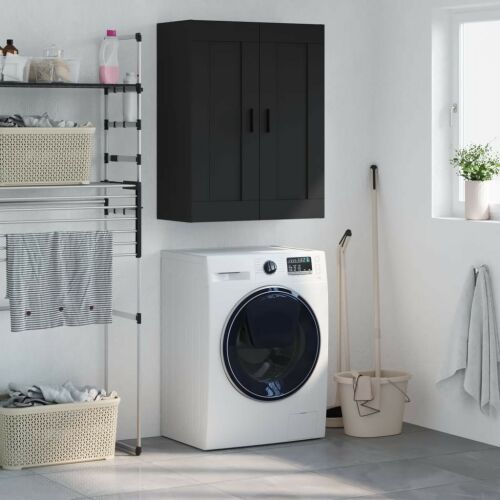 fekete szerelt fa fali szekrény 69,5 x 34 x 90 cm 142216649