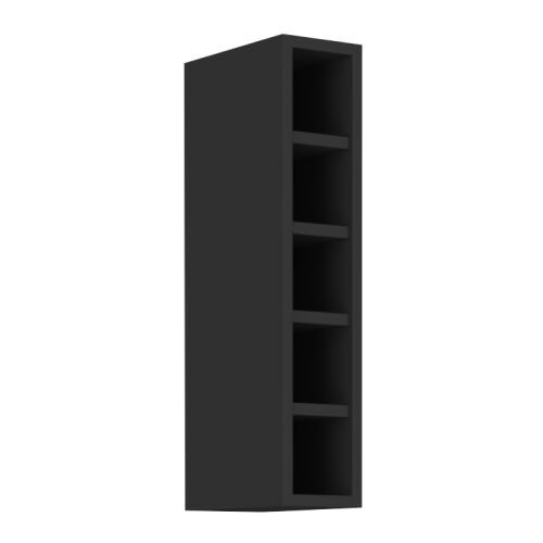 Felső polcos szekrény, fekete, ARAKA/MENZO/SIBER 15 G-72 OTW 142223430