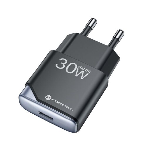 Forcell F-Energy Ultra Slim GaN III USB C PD QC4.0 3A 30W B130101-E fekete telefontöltő 142236091