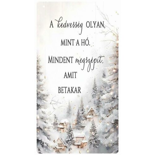 Nyomtatott fa tábla - Havas táj akasztós tábla 144179503