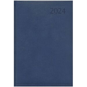 Toptimer Traditional B6 2024 Napi naptár - Kék műbőr borító - Hámozó