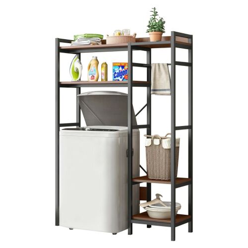 Polcállvány mosógép fölé, sötét tölgy/fekete, DELSIN 142272676