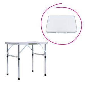 Összecsukható kempingasztal, 60 cm, alumínium/MDF, KEPI TYP 2