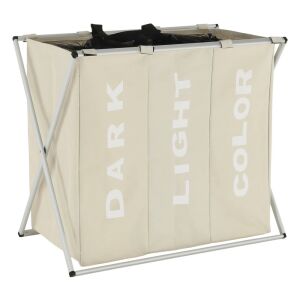 szövet szennyestartó kosár, szürke-bézs, LAUNDRY NEW TYP 3