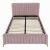 Ágy, rózsaszín/króm arany matt, 160x200, KAISA 142273873