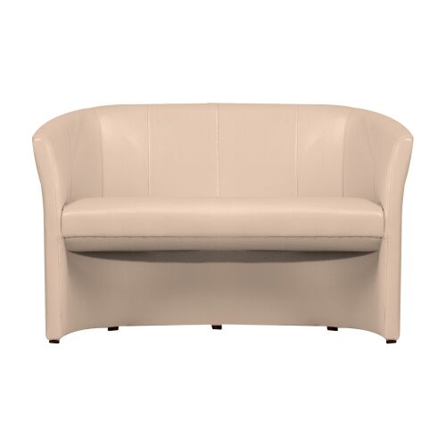 Klub duplafotel, textilbőr, bézs színű, CUBA
