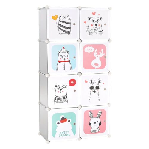 Gyerek moduláris szekrény, szürke/gyerek minta, ATREY 142274994