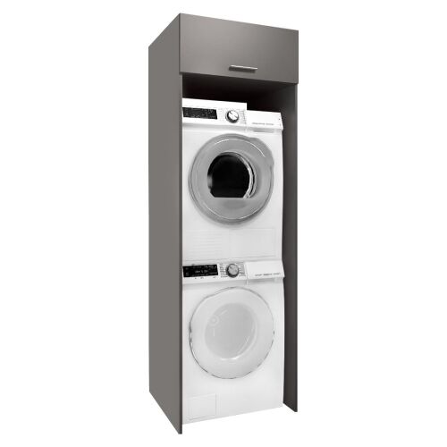 Szekrény mosógép és szárítógép fölé, grafit, JERGI 142276173