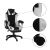 Irodai/gamer szék RGB LED világítással, fekete/fehér, JOVELA 142276537