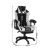 Irodai/gamer szék RGB LED világítással, fekete/fehér, JOVELA 142276537