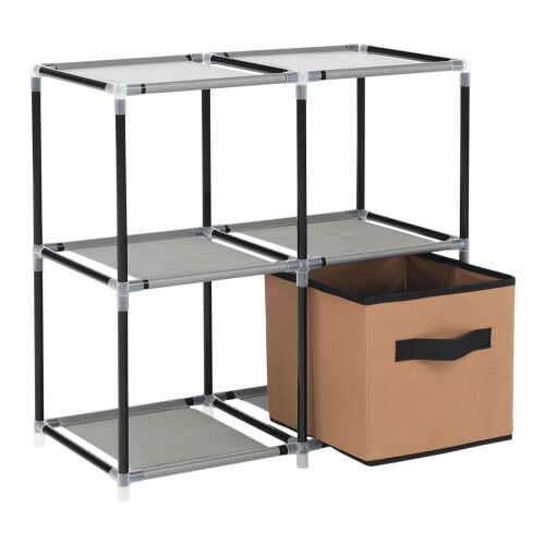 Komód szövet fiókokkal, fekete/barna/szürke, CAMILO TYP 1 142277527