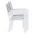 Kerti rakásolható szék, fehér acél/világosszürke, DORIO 142277830