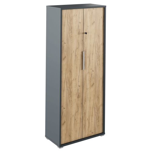 Szekrény zárral, grafit/tölgyfa artisan, RIOMA NEW TYP 31 142278643