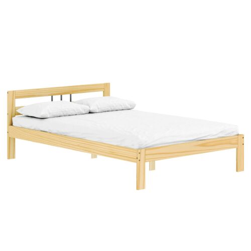 Ágy ráccsal, természetes, fenyőfa, 140x200, JONA 142278747