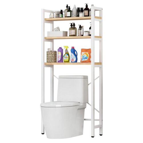 Polcállvány WC fölé, tölgy natural/fehér, BALRAM 142279098