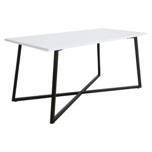 Dohányzóasztal, fehér/fekete, BERTEL