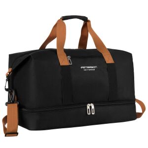 Poliészter fekete utazótáska levehető vállpánttal - Peterson 142283584 - Utazótáska