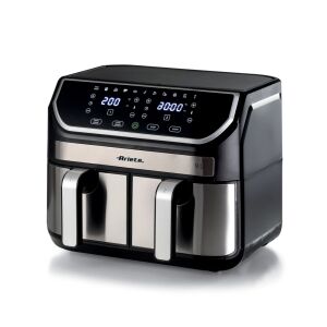 Ariete Dupla 4625/00 9L air fryer, black and silver appliance - Ariete