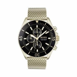 Hugo Boss HB 1513703 Herren Gold Chronograph Uhr mit schwarzem Zifferblatt - Hugo Boss