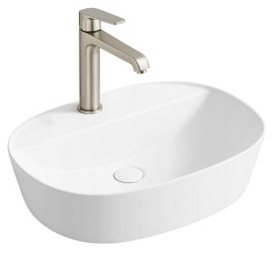 Umywalka nablatowa ceramiczna owalna 50 x 38 cm 142288107 - Umywalka