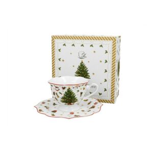 D.G.51407 Porceláncsésze+alj, 190ml, dobozban Christmas Tree 142289317 - Tálalás