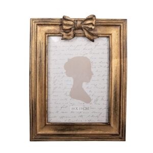 CLEEF.2F1344 Antik arany színű masnis képkeret 16x3x22/10x15cm, műanyag 142289321 - Képkeret