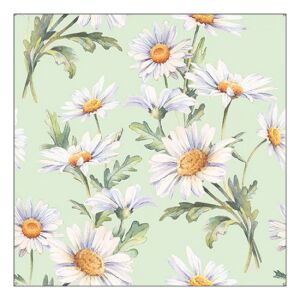 AMB.13319546 Beautiful daisies green papírszalvéta 33x33cm, 20db-os 142289339 - Háztartási papírtermék