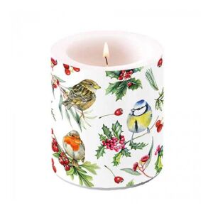 AMB.39319955 Birds in Winter átvilágítós gyertya 10x10xcm 142289463 - Gyertya