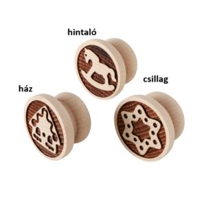 B.G.2069322 Kekszmintázó fa pecsétnyomó 3,3x5,6cm, Ginger 142289483 - Sütemény pecsét