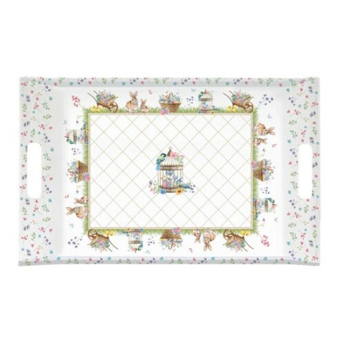 R2S.PA02SPBL Műanyag tálca 47x31cm, Spring Bloom