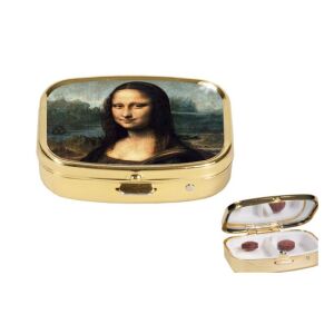 FRI.18196 Gyógyszeres fémdoboz 2 fakkos, 5,1x1,8x3,6cm, Leonardo da Vinci: Mona Lisa 142289516 - Otthoni betegápolás