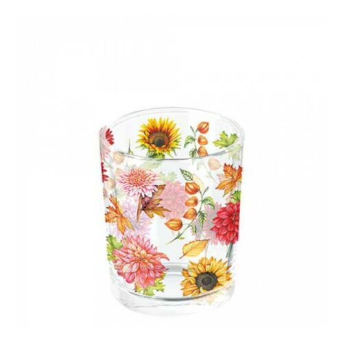 AMB.17319770 Autumn blooming üveg mécsestartó 5,5x6cm 142289542