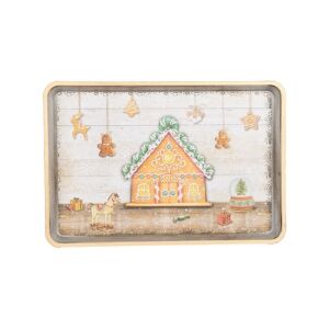 CLEEF.65751 Műanyag tálca 32x22x2cm, mézeskalácsos 142289548 - Tálca