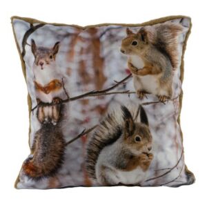 Geh.22506163 Párna töltelékkel 45x45cm, polyester, mókusos 142289571 - Ágynemű