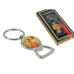 H.C.125-1011 Fém kulcstartó sörnyitóval, 8,3cm, Van Gogh:Napraforgók 142289598 - Kulcstartó