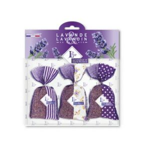LAV.LHP6BV Levendulával töltött Bicolore Violet zsák 18g, 3db-os szett 142289612 - Illatosító
