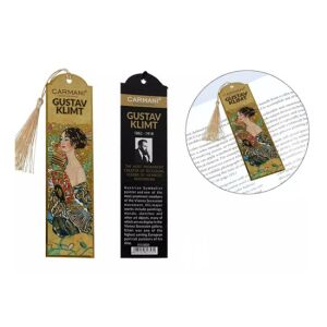 H.C.013-5033 Papír könyvjelző 5x18cm, Klimt: Hölgy legyezővel