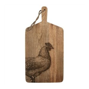 CLEEF.6H2392 Vágódeszka kakasos, 25x50x2cm 142289710 - Vágódeszka