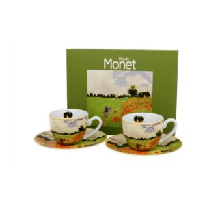 D.G.60287 Porceláncsésze+alj,110ml dobozban, 2 személyes, Monet: Pipacsmező 142289719 - Tálalás