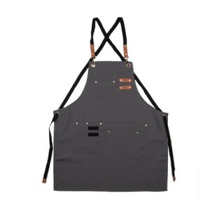 CLEEF.KT041.040BL Farmerkötény szürke, 75x66cm 142289720 - Konyhai eszköz