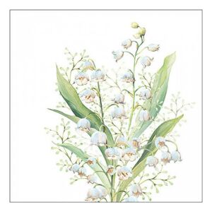 AMB.13319550 Lily of the valley white papírszalvéta 33x33cm, 20db-os 142289765 - Szalvéta