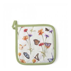AMB.16519335 Butterfly garden white edényalátét 20x20cm,100% pamut 142289766 - Konyha & Étkezés