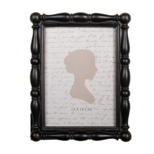 CLEEF.2F1305 Fekete balusztrádos képkeret 17x2x22/13x18cm, műanyag 142289789 - Képkeret