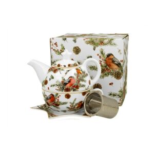 D.G.53012 Porcelán egyszemélyes tázós szett 300ml, dobozban, Christmas Birds 142289854 - Konyha & Étkezés