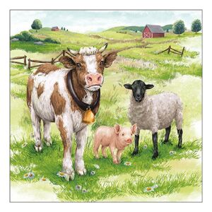 AMB.13319380 Farm animals papírszalvéta 33x33cm, 20db-os 142289867 - Háztartási papírtermék