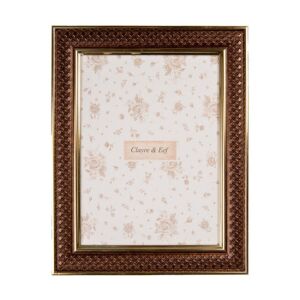 CLEEF.2F1229S Rácsos képkeret bronzos barna, 15x2x20/10x15cm, műanyag 142289896 - Dekoráció
