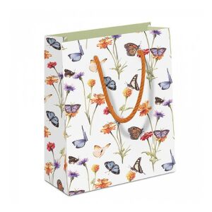 AMB.11219335 Butterfly garden white papír ajándéktáska 22x9x23cm 142289897 - Művészet & Hobbi